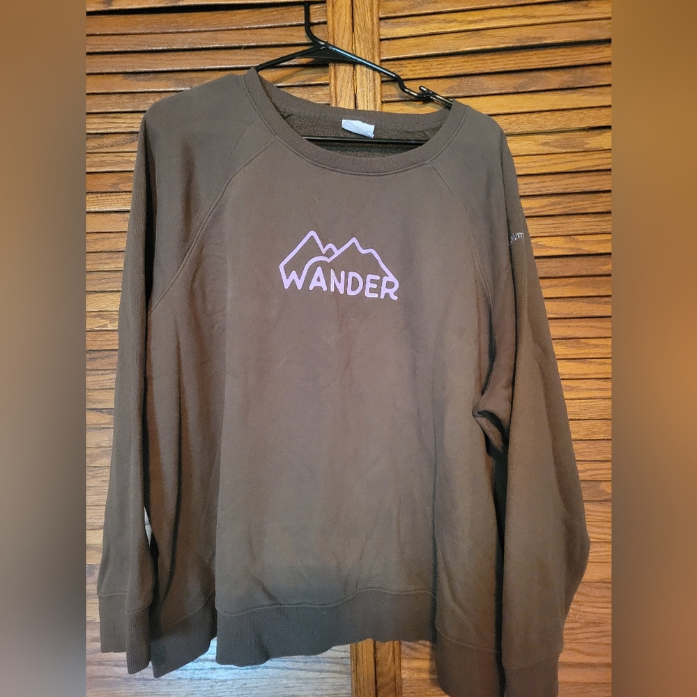 Columbia Womans Brown Wander Sweatshirt Size 3X